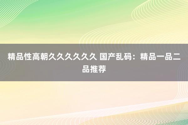 精品性高朝久久久久久久 国产乱码：精品一品二品推荐